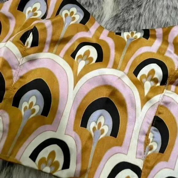 House of Harlow 1960 art deco print crop top sz XS - Picture 3 of 8